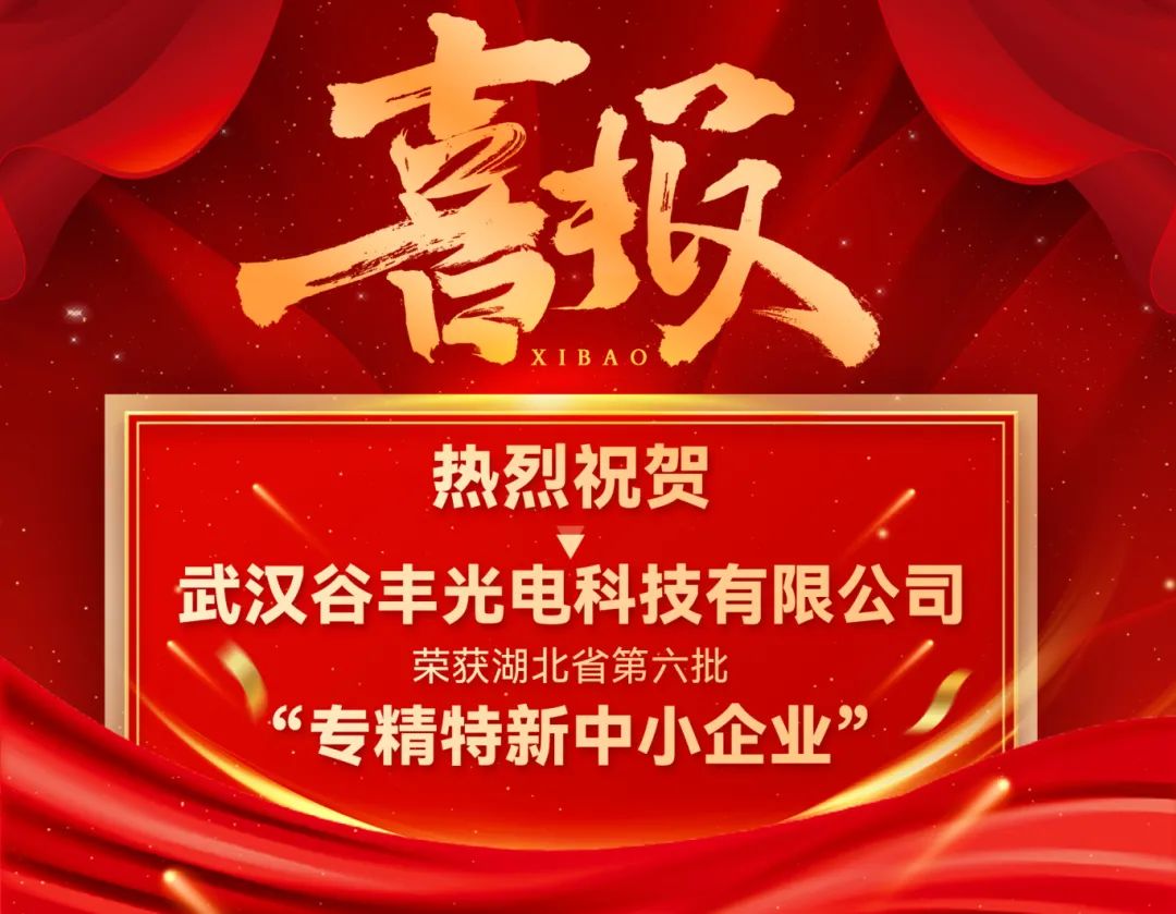 谷豐光電榮獲湖北省第六批專(zhuān)精特新中小企業(yè)認(rèn)定！